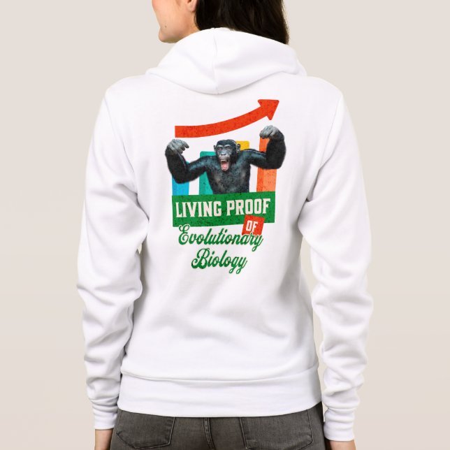 Veste À Capuche Biologie de l'évolution Humour des primates (Dos)