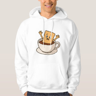 Veste À Capuche Biscuit en difficulté dans une coupe de café
