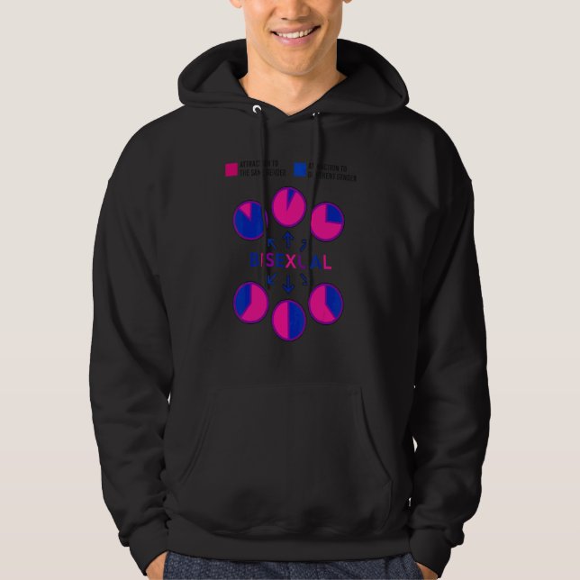 Veste À Capuche Bisexual Bi Pride Drapeau Graphique À secteurs Att (Devant)