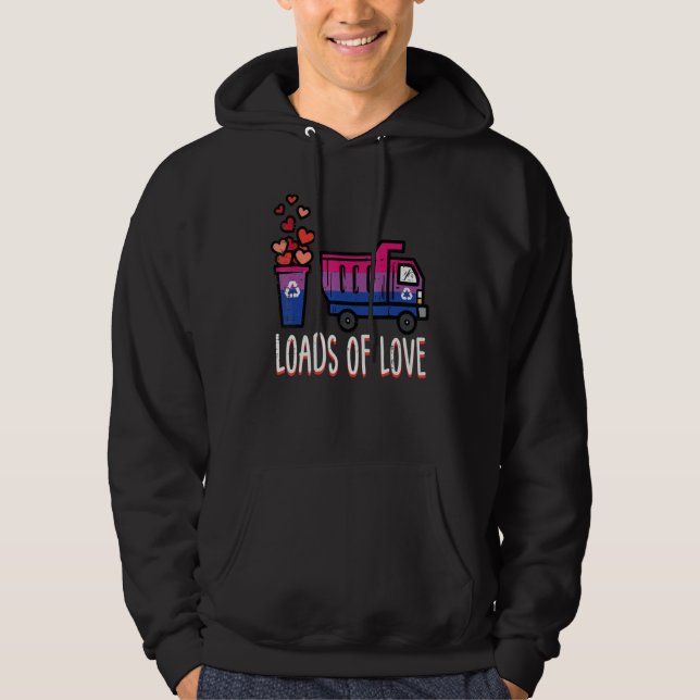 Veste À Capuche Bisexual Dump Truck Loads Of Love Bi Pride Flag Lg (Devant)