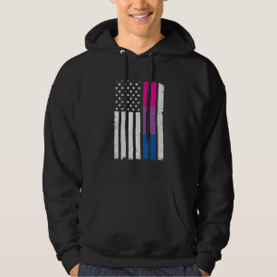 Veste À Capuche Bisexual Pride Us American Flag Love Wins Lgbt Bi