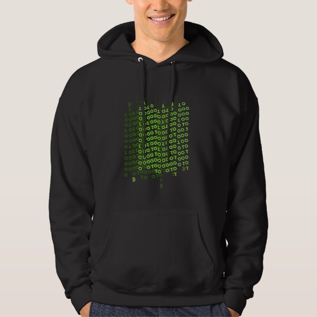 Veste À Capuche Bitcoin Data Mining Code Nyse Office (Devant)