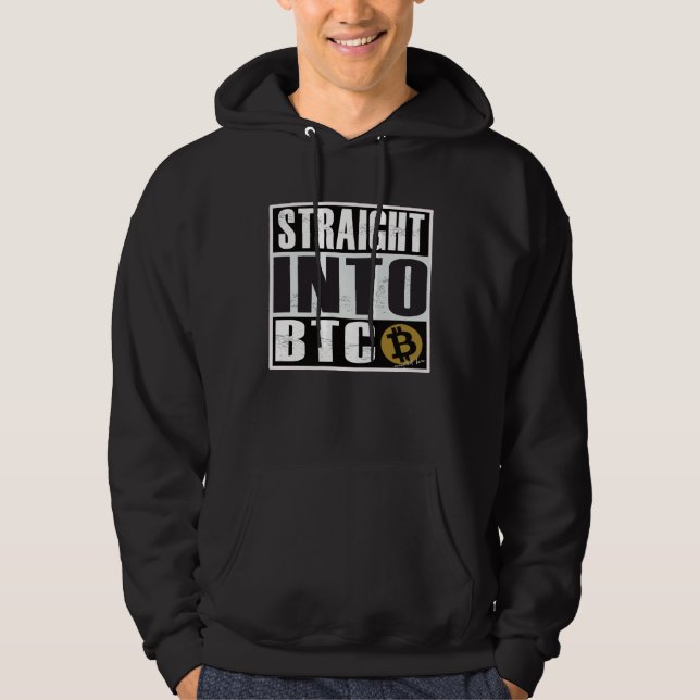 Veste À Capuche Bitcoin  Straight Outta into BTC Blockchain (Devant)
