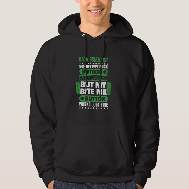 Veste À Capuche Bite Button Works Fine Data Scientifique et Data S (Devant)