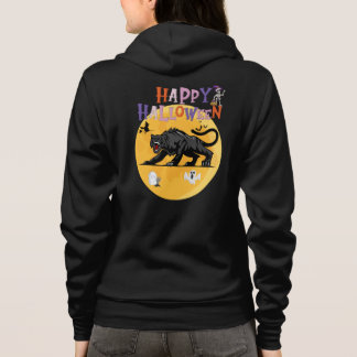 Veste À Capuche black cougar on halloween night invitation card