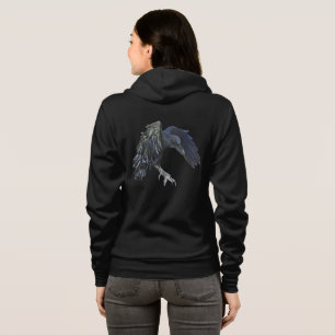 Veste À Capuche Black Crow Master of Time Illustration Noir