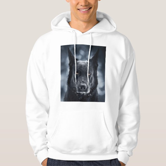 Veste À Capuche Black German Shepherd (Devant)