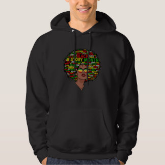 Veste À Capuche Black History Month African Black Woman Afro Afric
