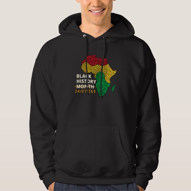 Veste À Capuche Black History Month Afro Melanin Black Women Afro  (Devant)