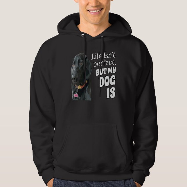 Veste À Capuche Black Labrador Chien Propriétaire D'Animaux De Com (Devant)