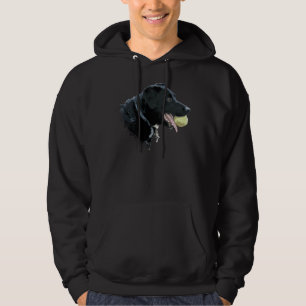 Veste À Capuche Black Labrador On Beach Avec Bal De Tennis