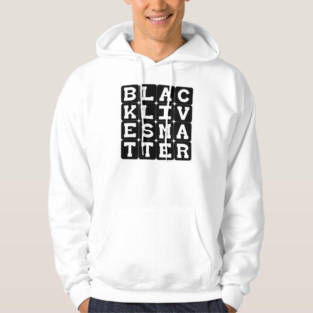 Veste À Capuche Black Lives Matter BLM en forme carrée (Devant)