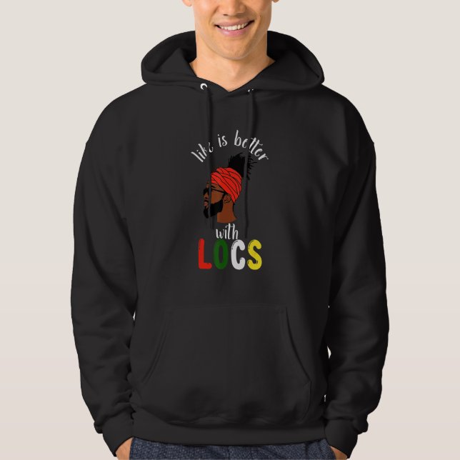 Veste À Capuche Black Locd - Afro Man (Devant)