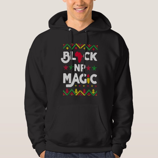 Veste À Capuche Black NP Magic Black History Month Afro Nurse Prac (Devant)