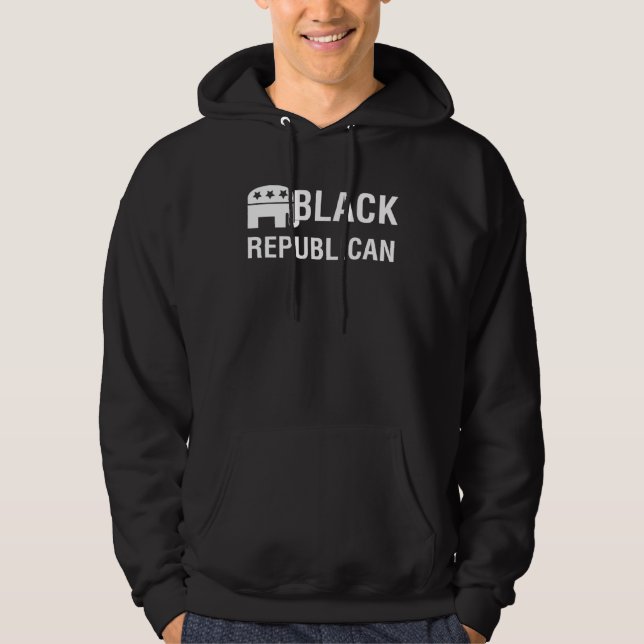 Veste À Capuche Black Republican Make America Great Political Part (Devant)
