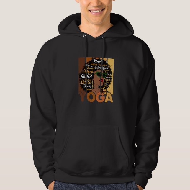 Veste À Capuche Black Woman Yoga Afro Melanin Cool Black History M (Devant)