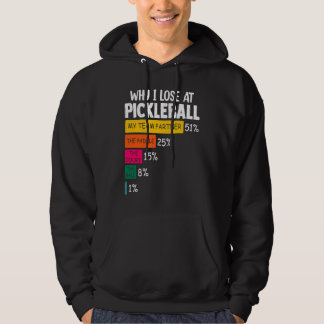 Veste À Capuche Blague de Pickleball avec sarcasme Pourquoi je per