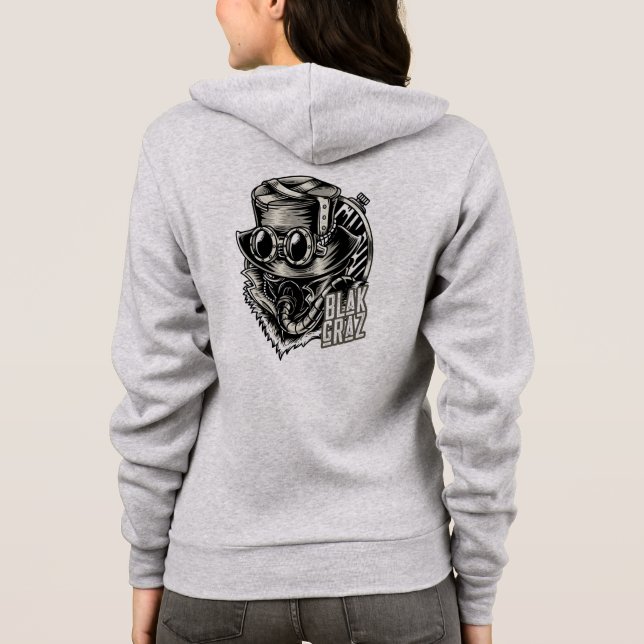 Veste À Capuche Blakgraz Steampunk Casquette et lunettes (Dos)