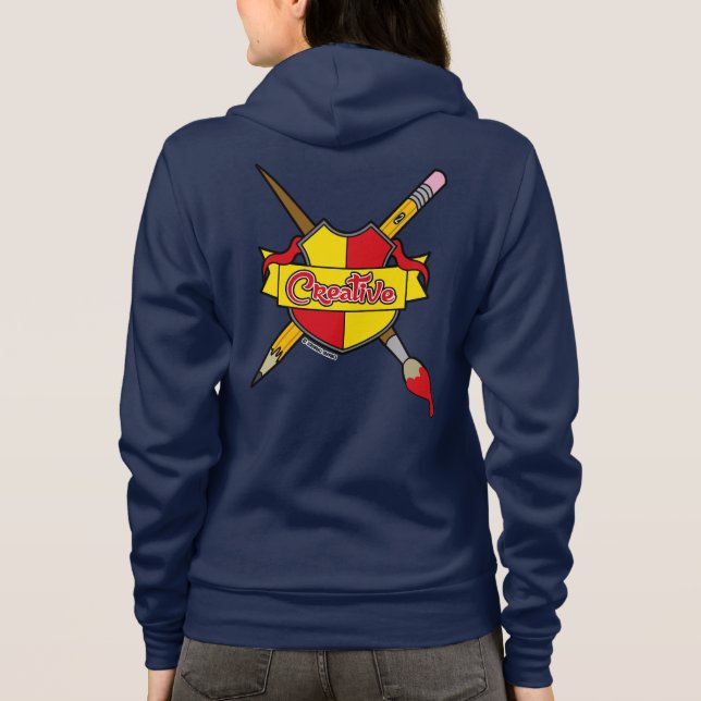 Veste À Capuche Blason Créatif de Graphiques Screwball Fermeture É (Dos)