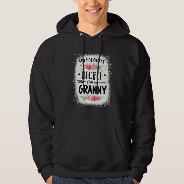 Veste À Capuche Bleached Mes Gens Favoris Appelent Moi Granny Tee  (Devant)