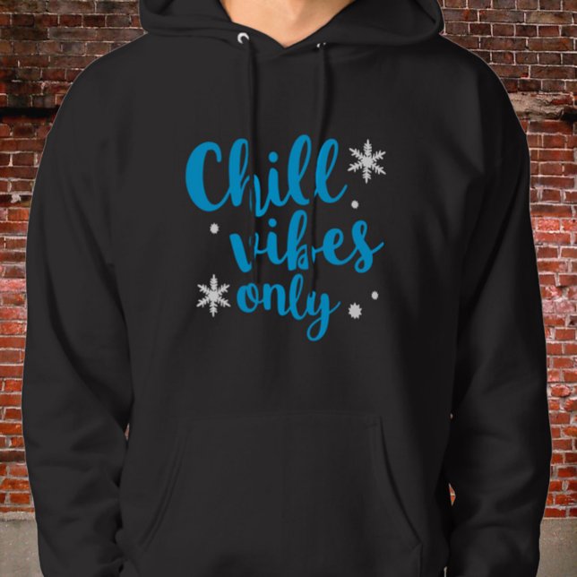 Veste À Capuche Bleu gras "Vibes de refroidissement seulement" ave (Créateur téléchargé)
