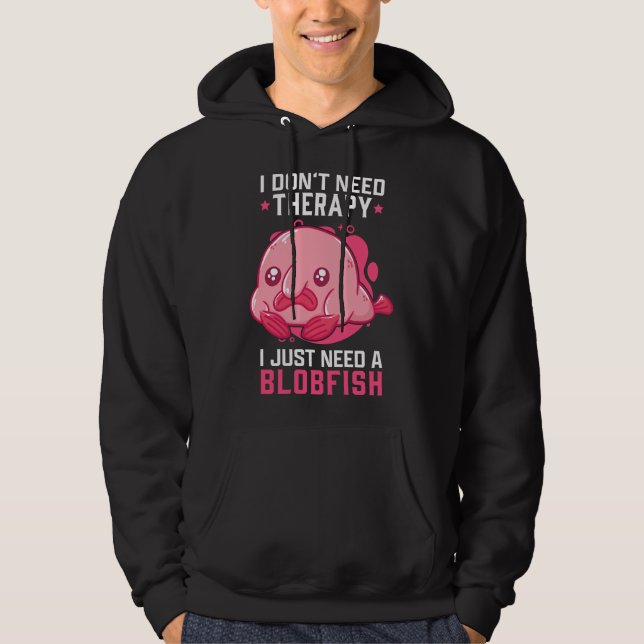 Veste À Capuche Blobfish No Therapy Mème Blobfish laide (Devant)