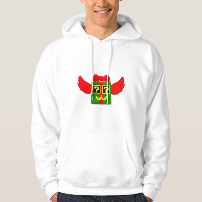 Veste À Capuche Blocs chanceux de Noël Festifs Brainrot (Devant)
