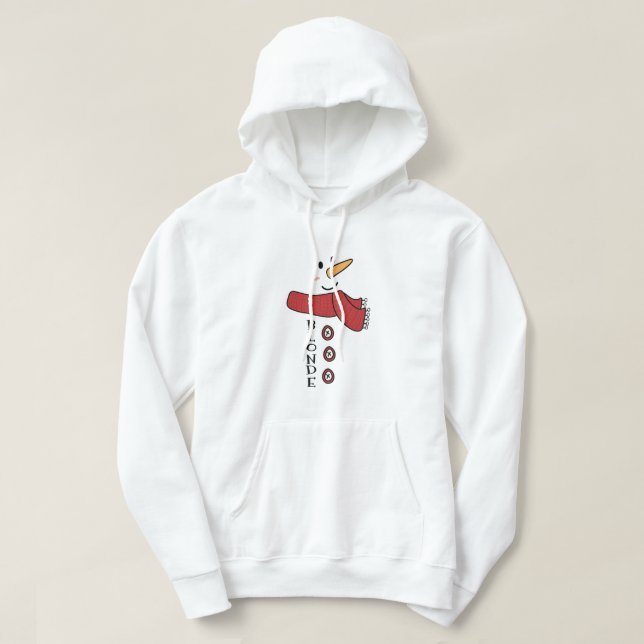 Veste À Capuche Blonde Snowman Costume Famille Matching Funny Chri (Design devant)