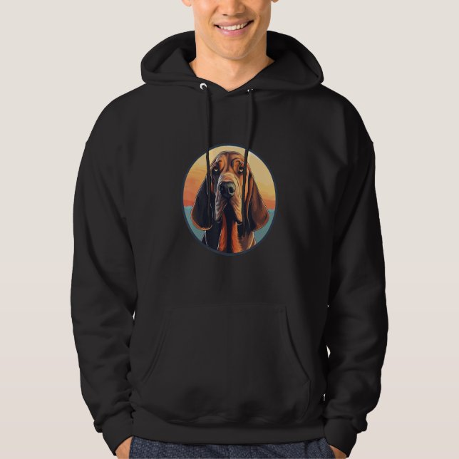 Veste À Capuche Bloodhound Dog Cute Dog Breed Dog Motif  1 (Devant)