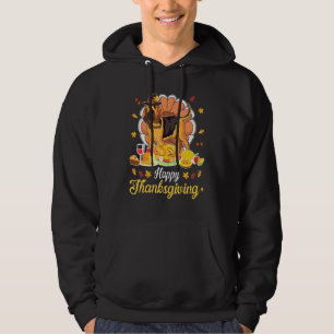 Veste À Capuche Bloodhound Pilgrim Turquie Plat Vin Happy Thanksgi