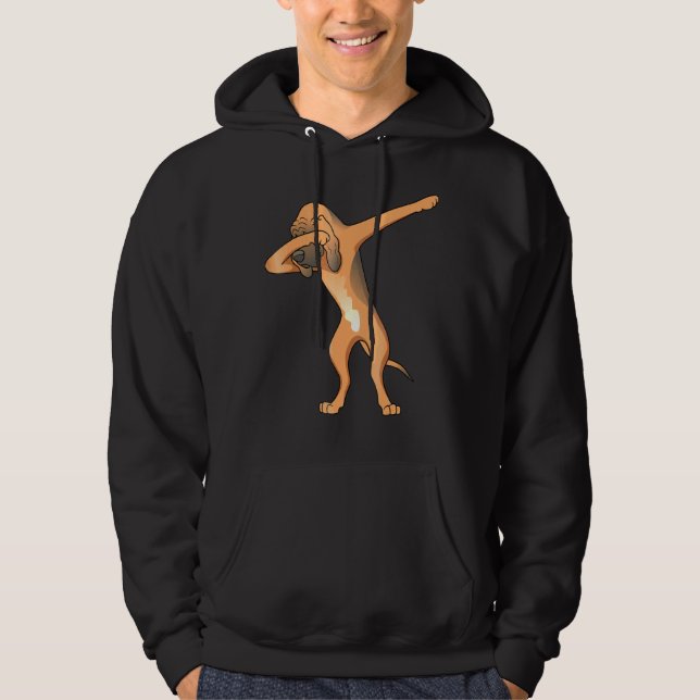 Veste À Capuche Bloohound Dabbing Chien Dab Danse (Devant)