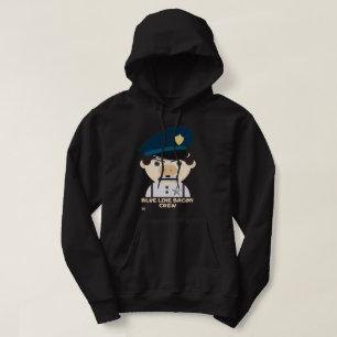 Veste À Capuche "BLUE LINE BACON CREW" drôle de police