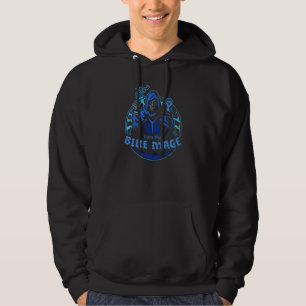 Veste À Capuche Blue Mage Magie Geek Gamer Tcg
