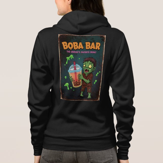 Veste À Capuche Boba Bar – La boisson préférée des morts-vivants ! (Dos)