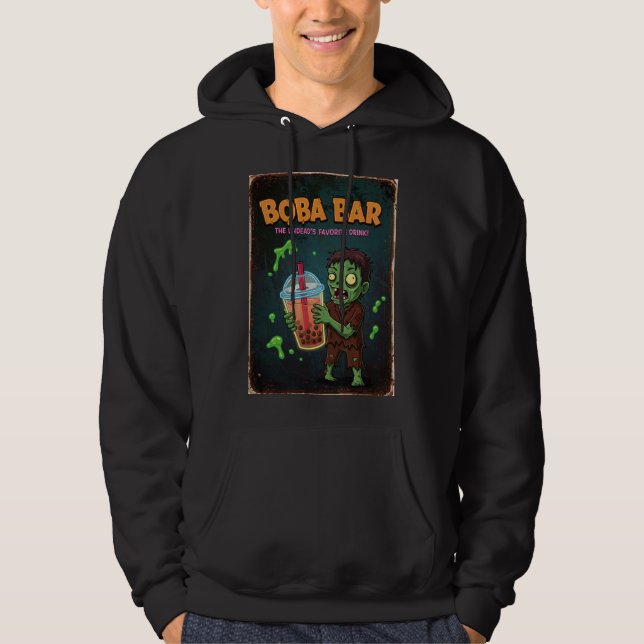 Veste À Capuche Boba Bar – La boisson préférée des morts-vivants ! (Devant)