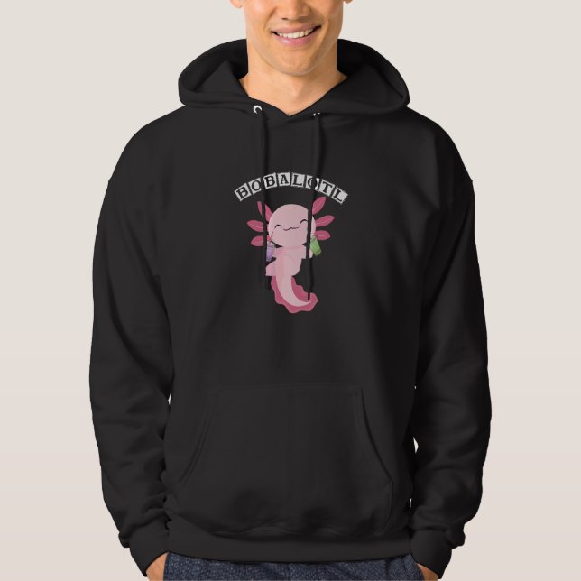 Veste À Capuche Bobalotl Axolotl animal Cool Bubble Milk Boba Tea (Devant)