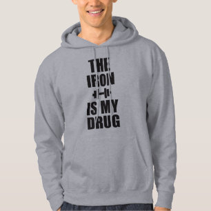 Veste À Capuche Bodybuilding Gym Motivation - Le Fer est ma drogue