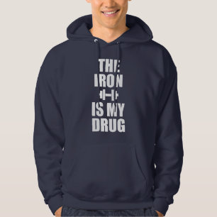 Veste À Capuche Bodybuilding Gym Motivation - Le Fer est ma drogue