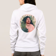 Boho Plante Lady Sweatshirt - Plus de taille Brown