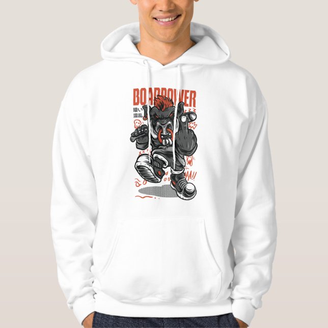 Veste À Capuche boire power drôle animal (Devant)