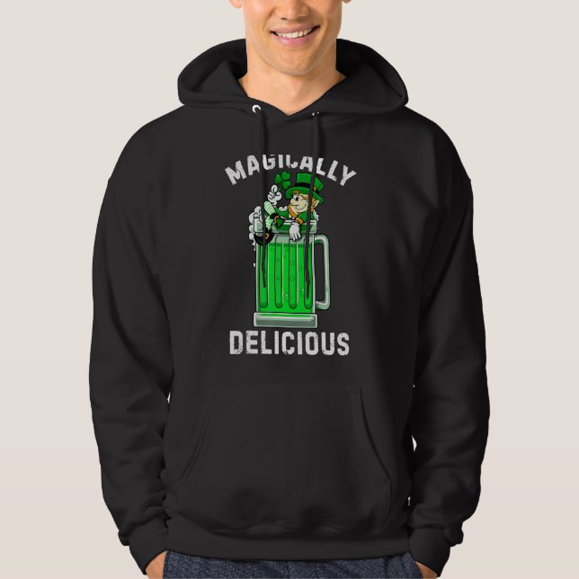 Veste À Capuche Boisson de Jour de la Saint Patrick de chemise mag (Devant)