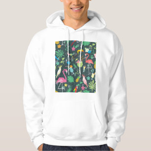 Veste À Capuche Boissons D'Oiseaux Tropicaux : Vibrant Sans Fil.