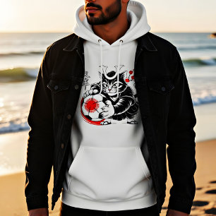 Veste À Capuche Bold Samurai Cat Soccer - Équipement de fan Stylé