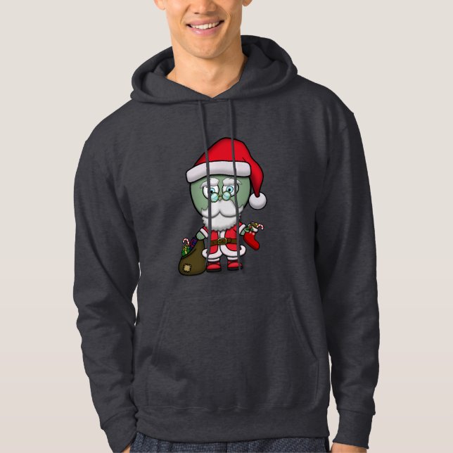 Veste À Capuche Bon et mauvais zombi Père Noël (Devant)