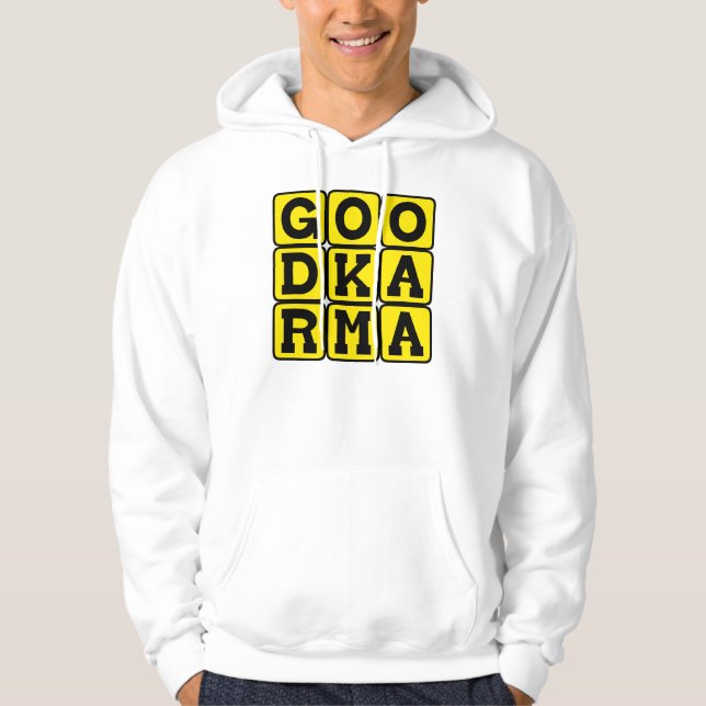 Veste À Capuche Bon Karma, principe bouddhiste (Devant)