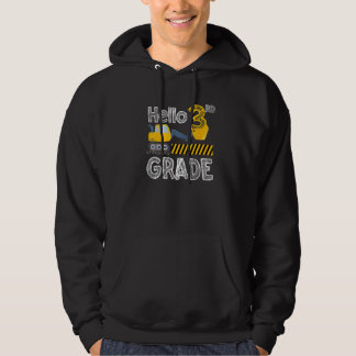 Veste À Capuche Bonjour 3e Classe Construction Excavateur Retour à