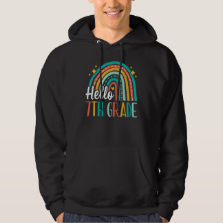 Veste À Capuche Bonjour 7e année Arc-en-ciel pour les enseignants