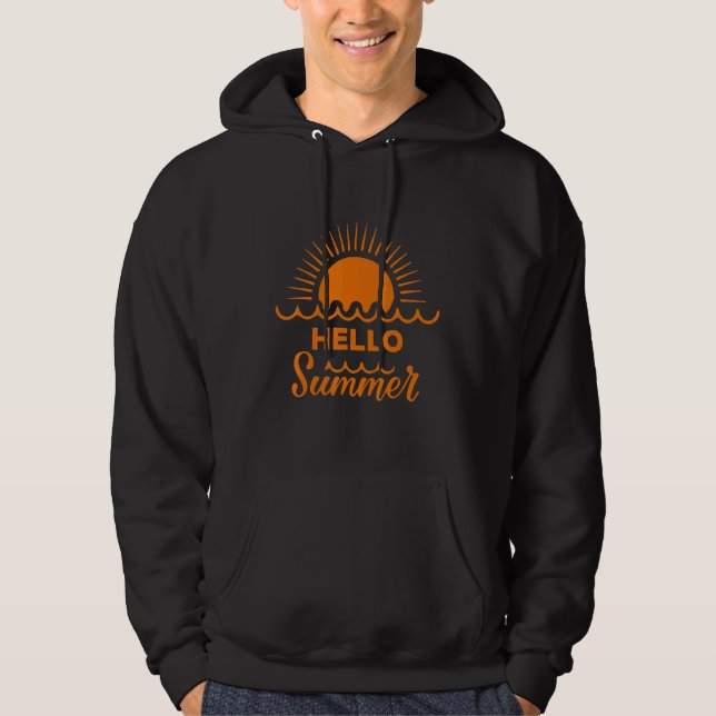 Veste À Capuche Bonjour cadeau d'été (Devant)