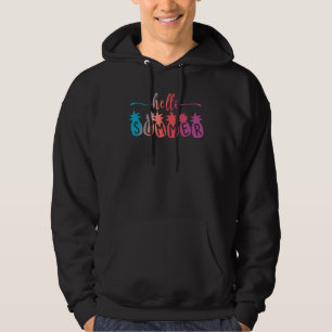 Veste À Capuche Bonjour Été Vacances Ananas Aloha Hawaii Hawai