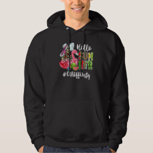 Veste À Capuche Bonjour Flamant rose crâne d'été Flotte Watermelon